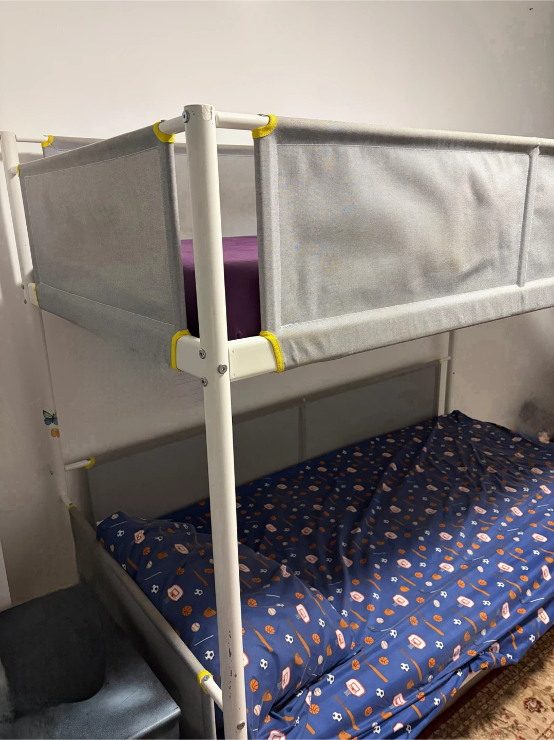 White Metal Bunk IKEA Bed - photo 3