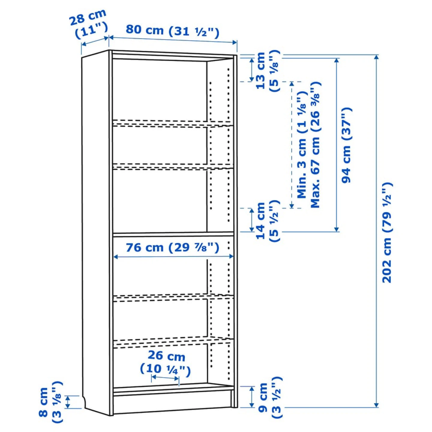 White Billy Bookcase - photo 2