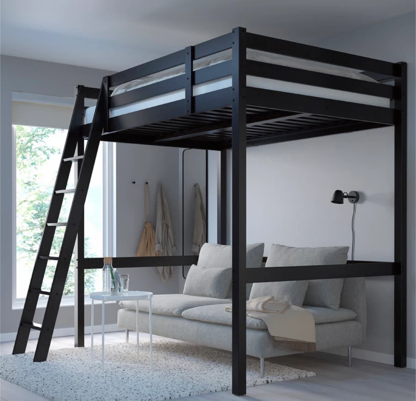 IKEA STORÅ Loft Bed Frame, Black, Full/Double - photo 5