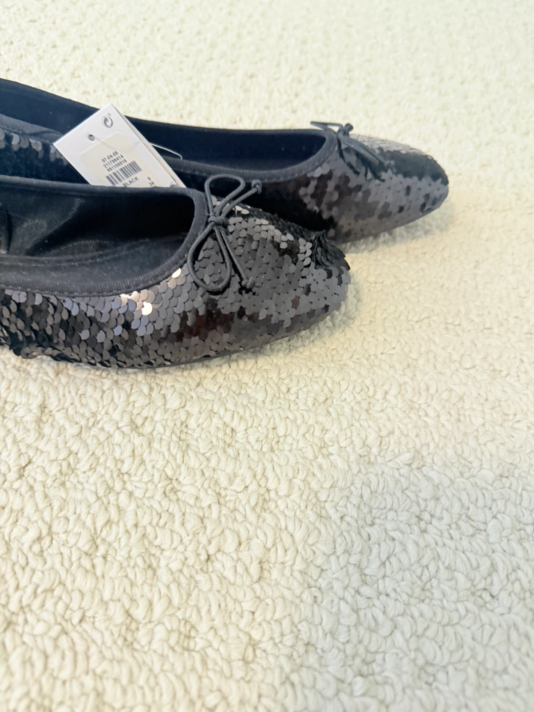 Primark Black Sequin Ballet Flats - Size 7 - photo 5