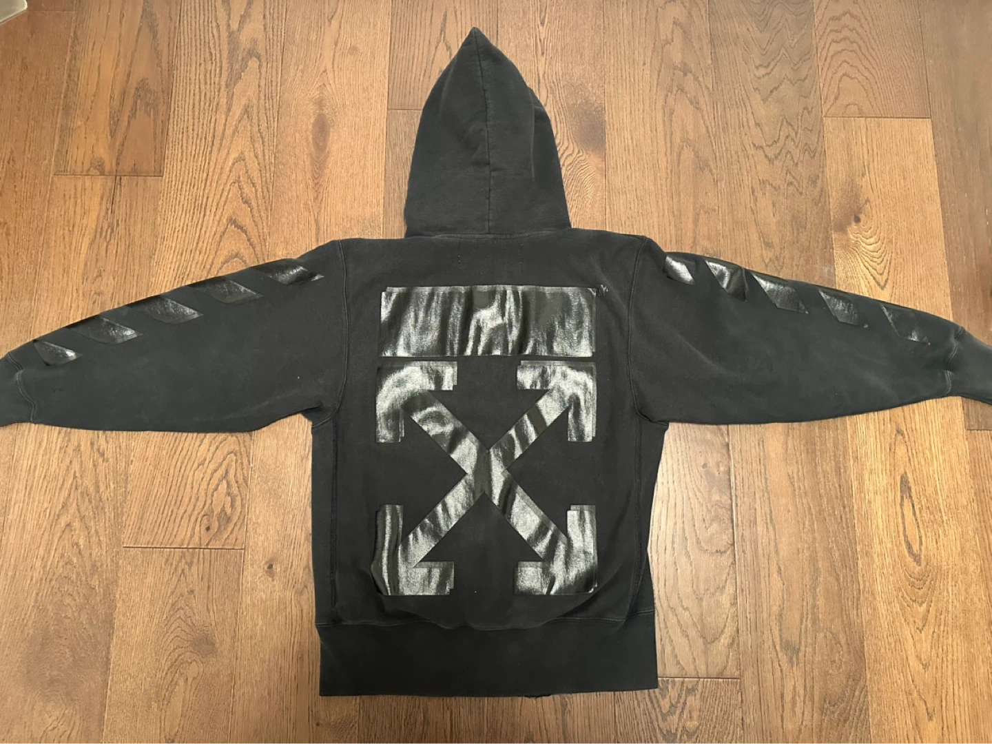 OFF-WHITE x Champion Black Hoodie - photo 2