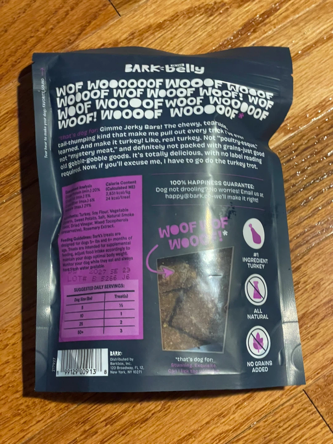 Bark in the Belly Dog Treats Turkey Recipe Jerky Bars - photo 3