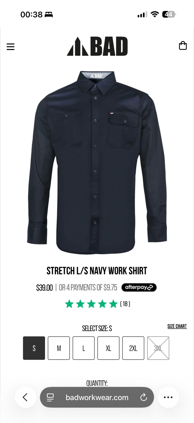BAD Work shirt Navy small - photo 3