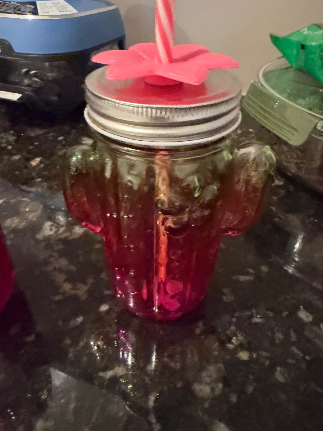 Cactus Shaped Mason Jar Mugs with Straws - Set of 2 - photo 5