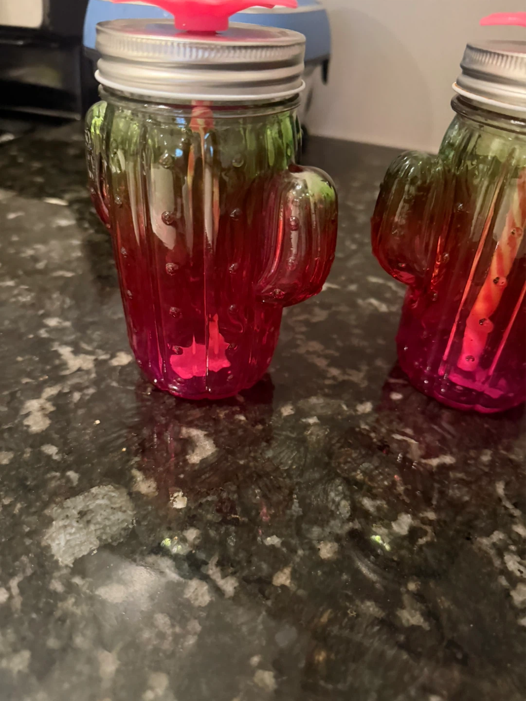 Cactus Shaped Mason Jar Mugs with Straws - Set of 2 - photo 4