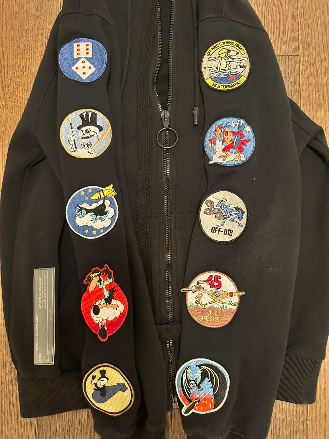 Off-White c/o Virgil Abloh Multi-Patch Zip Hoodie - photo 2