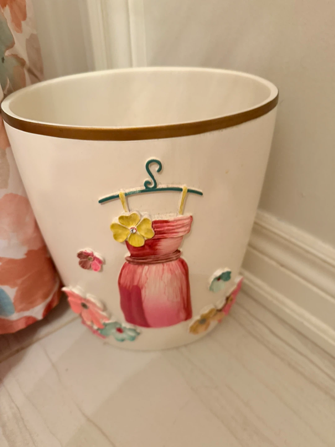 Decorative Trash Can with Dress Design