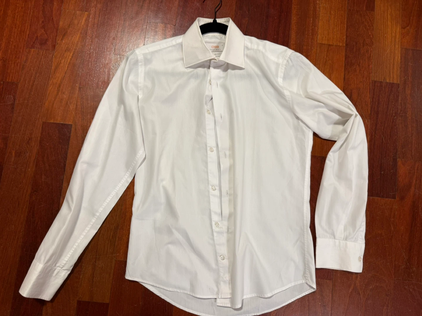 Men's White Long Sleeve Dress Shirt