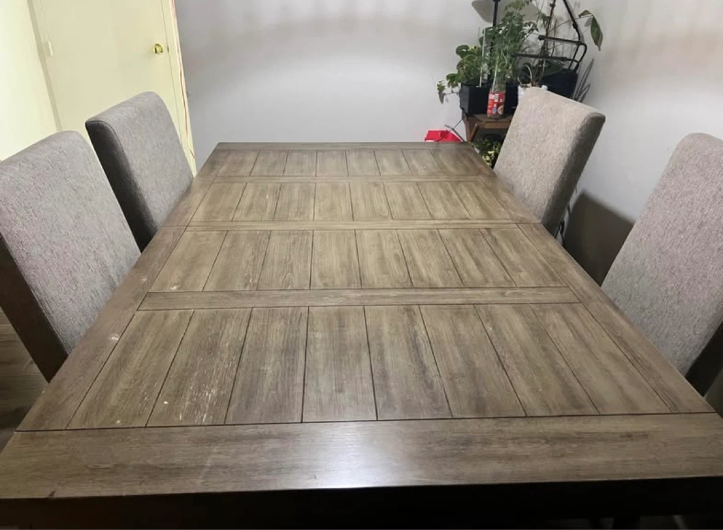 Farmhouse Dining Table with 4 Chairs