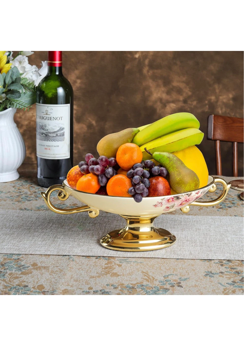 Decorative Fruit Bowl with Gold Handles - photo 4