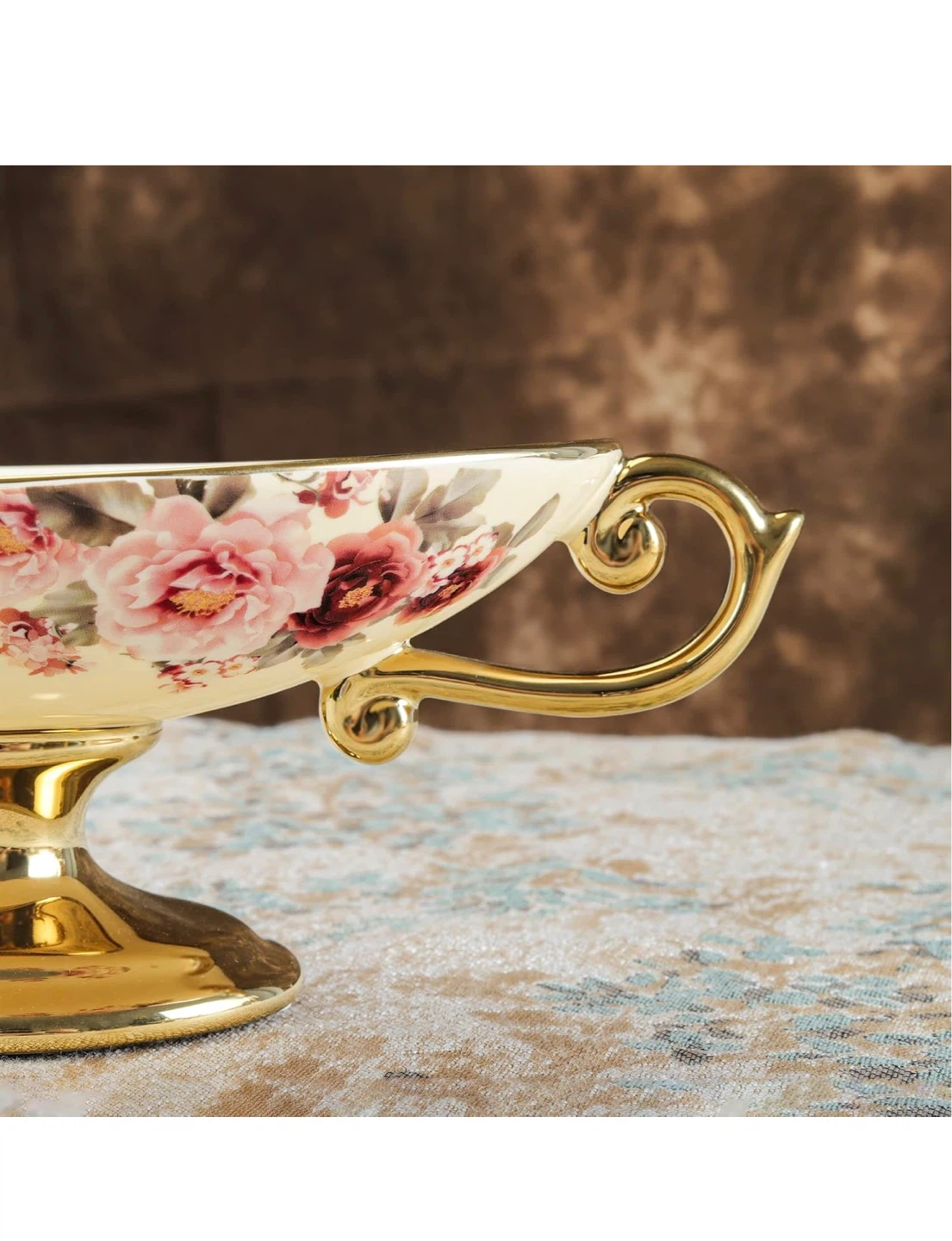 Decorative Fruit Bowl with Gold Handles - photo 5