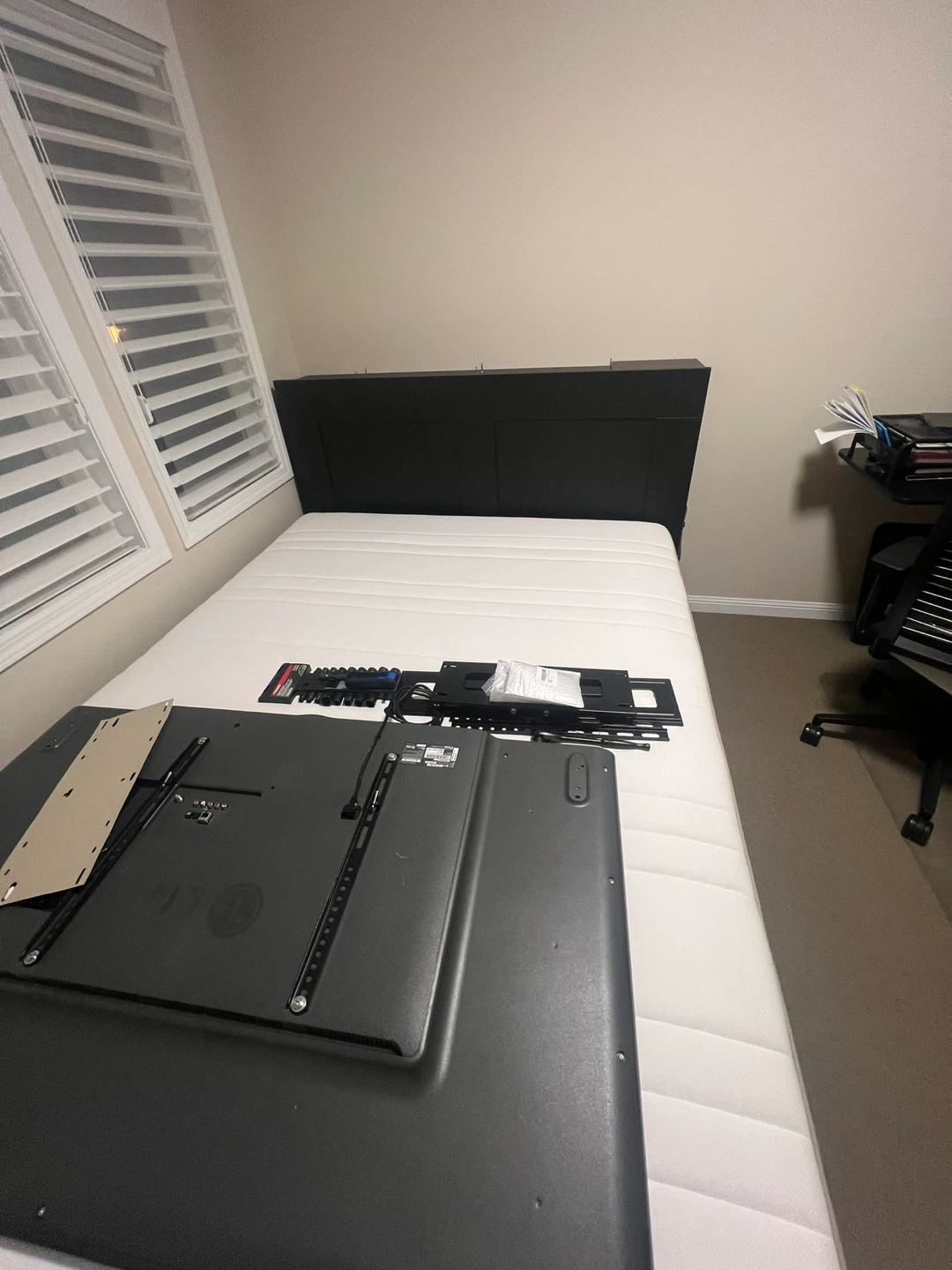 Black Malm Queen Bed Frame with Storage - photo 2