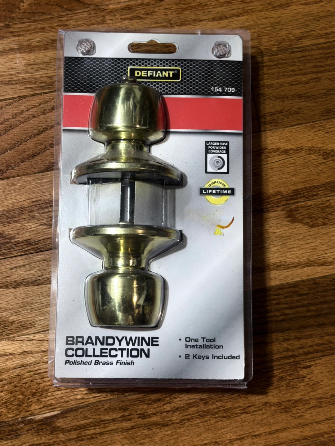 Defiant Brandywine Collection Polished Brass Door Knob - photo 2