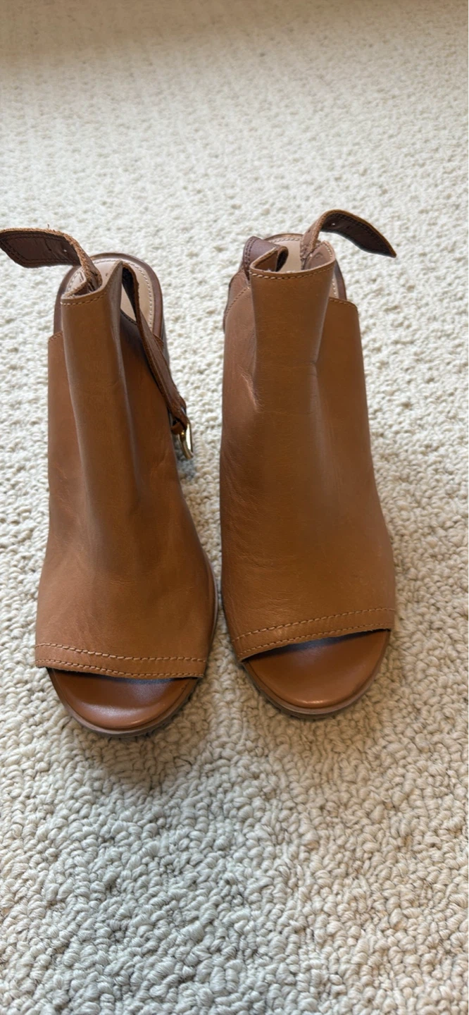 ALDO Women's Brown Leather Heeled Sandals Size 7