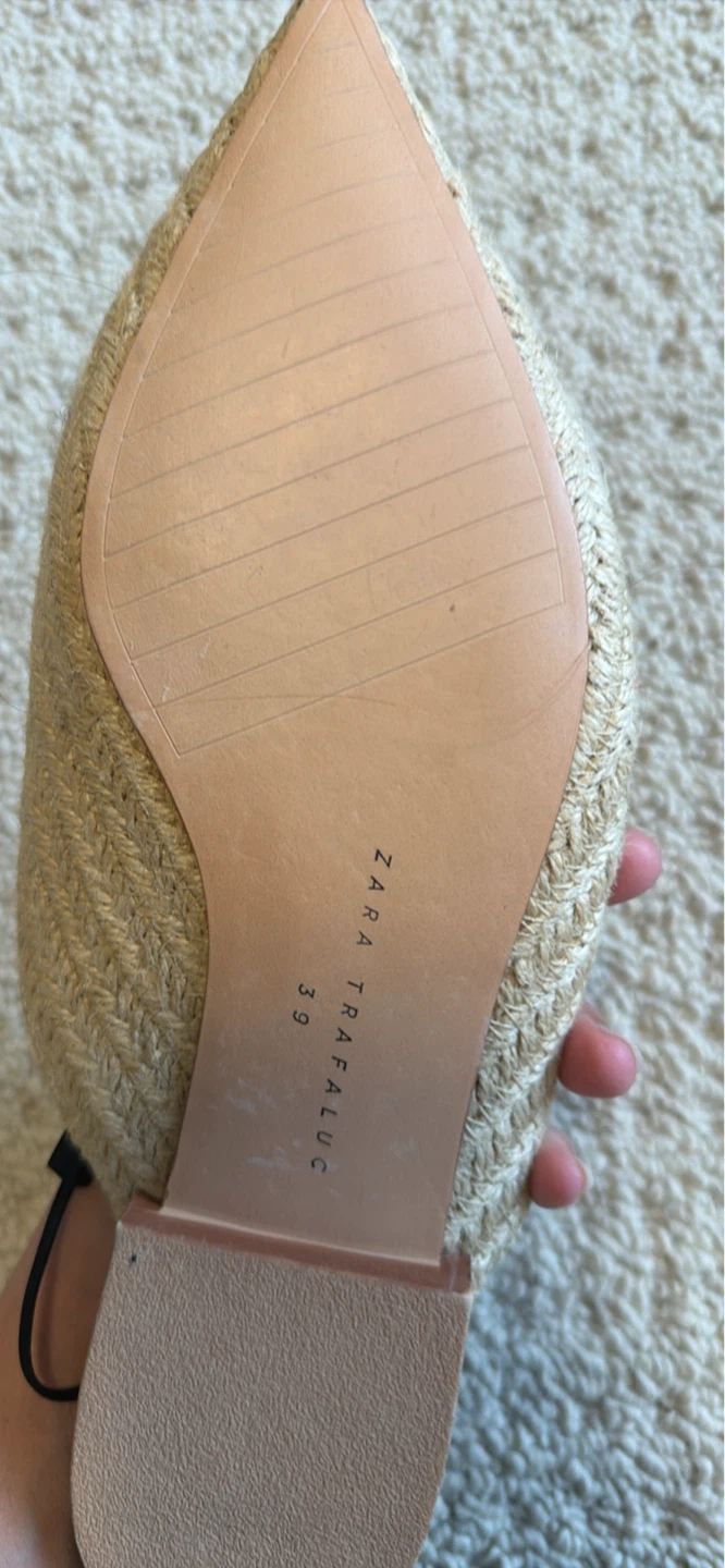 ZARA TRF Flat Espadrille Shoes Size 39 - photo 3