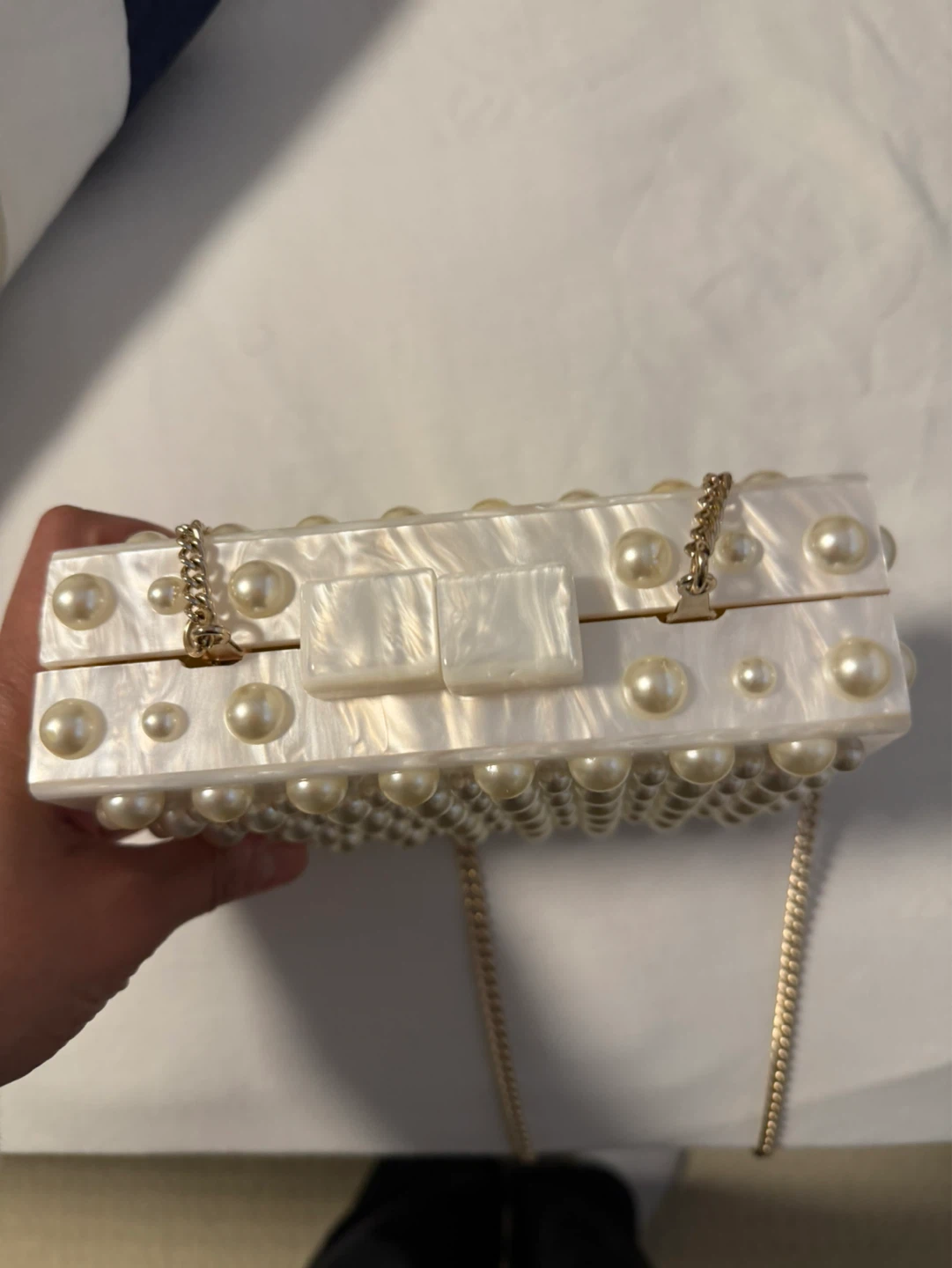Pearl Embellished Clutch Bag - photo 4