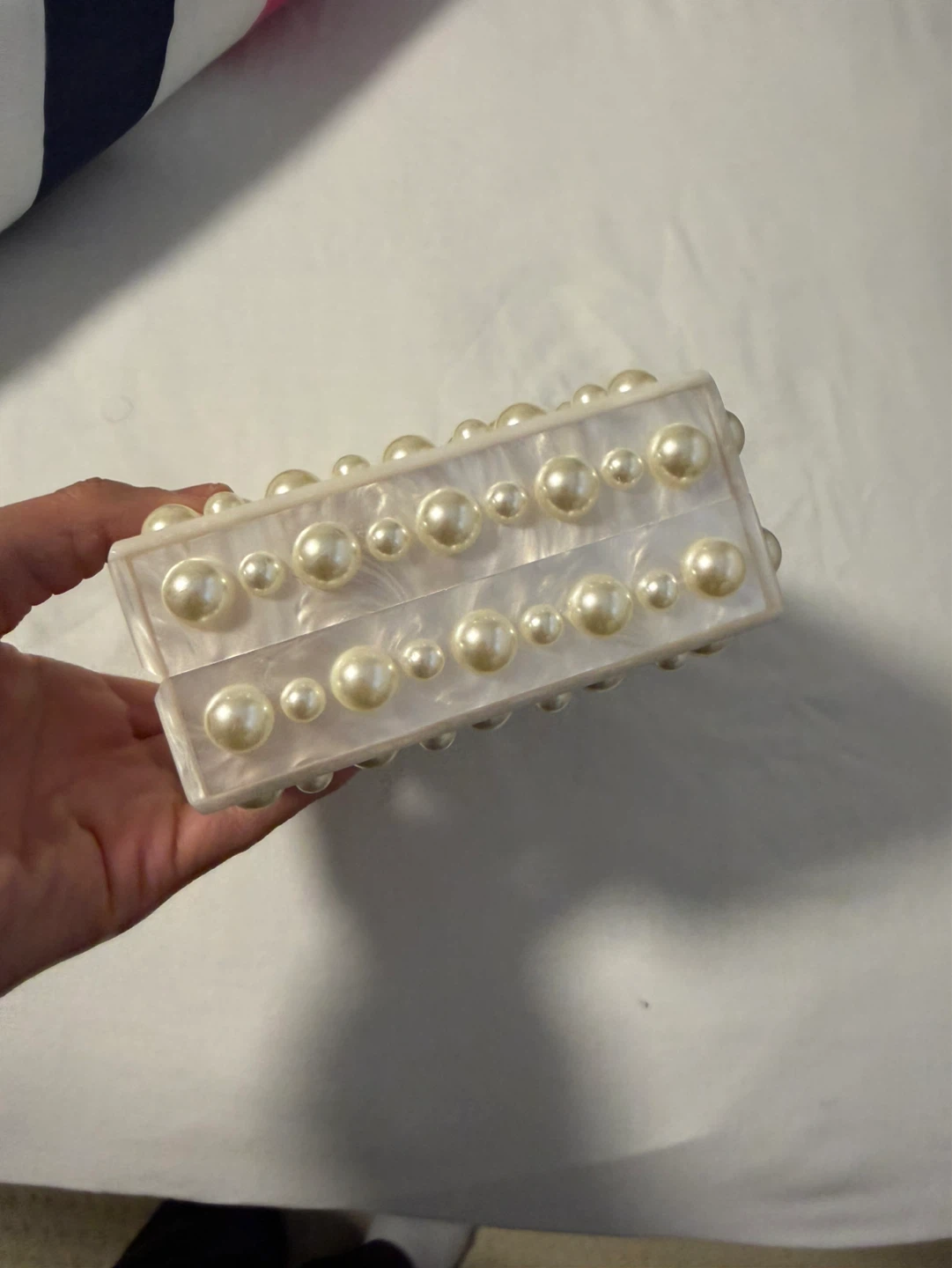 Pearl Embellished Clutch Bag - photo 2
