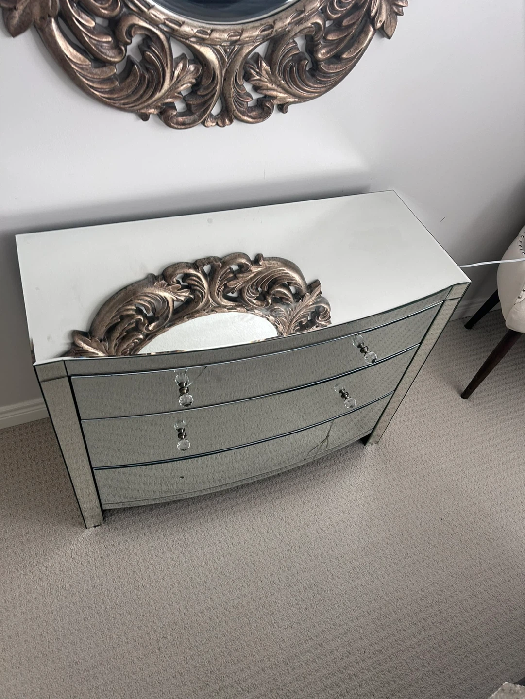 Mirrored 3-Drawer Chest
