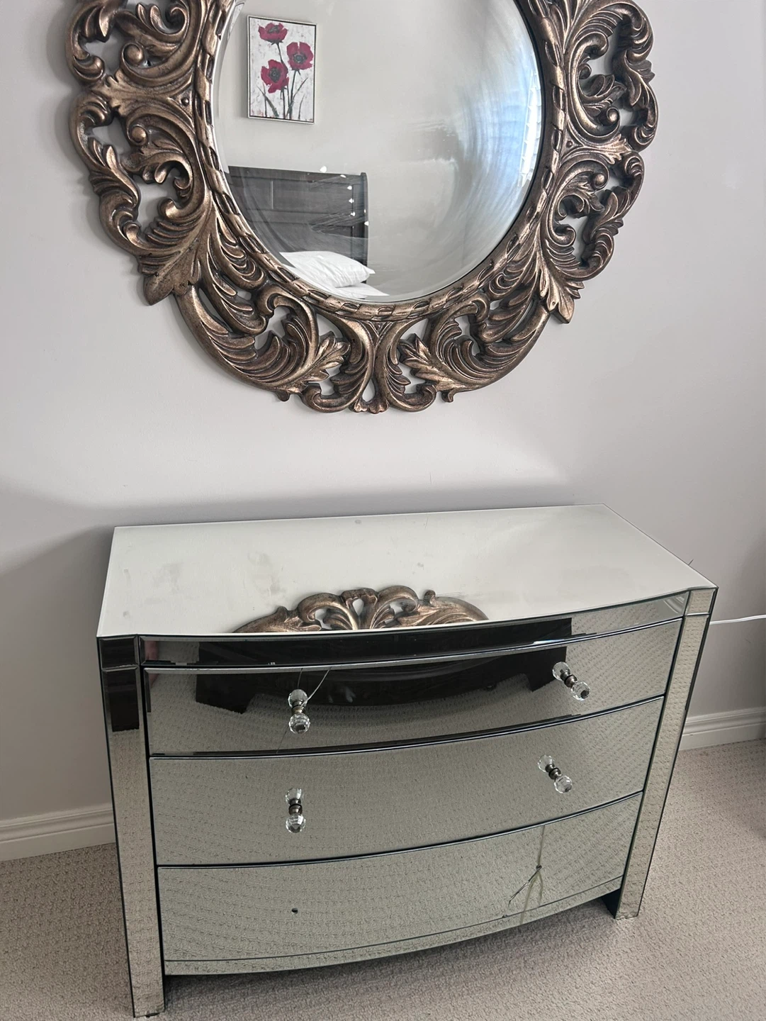 Mirrored 3-Drawer Chest - photo 2