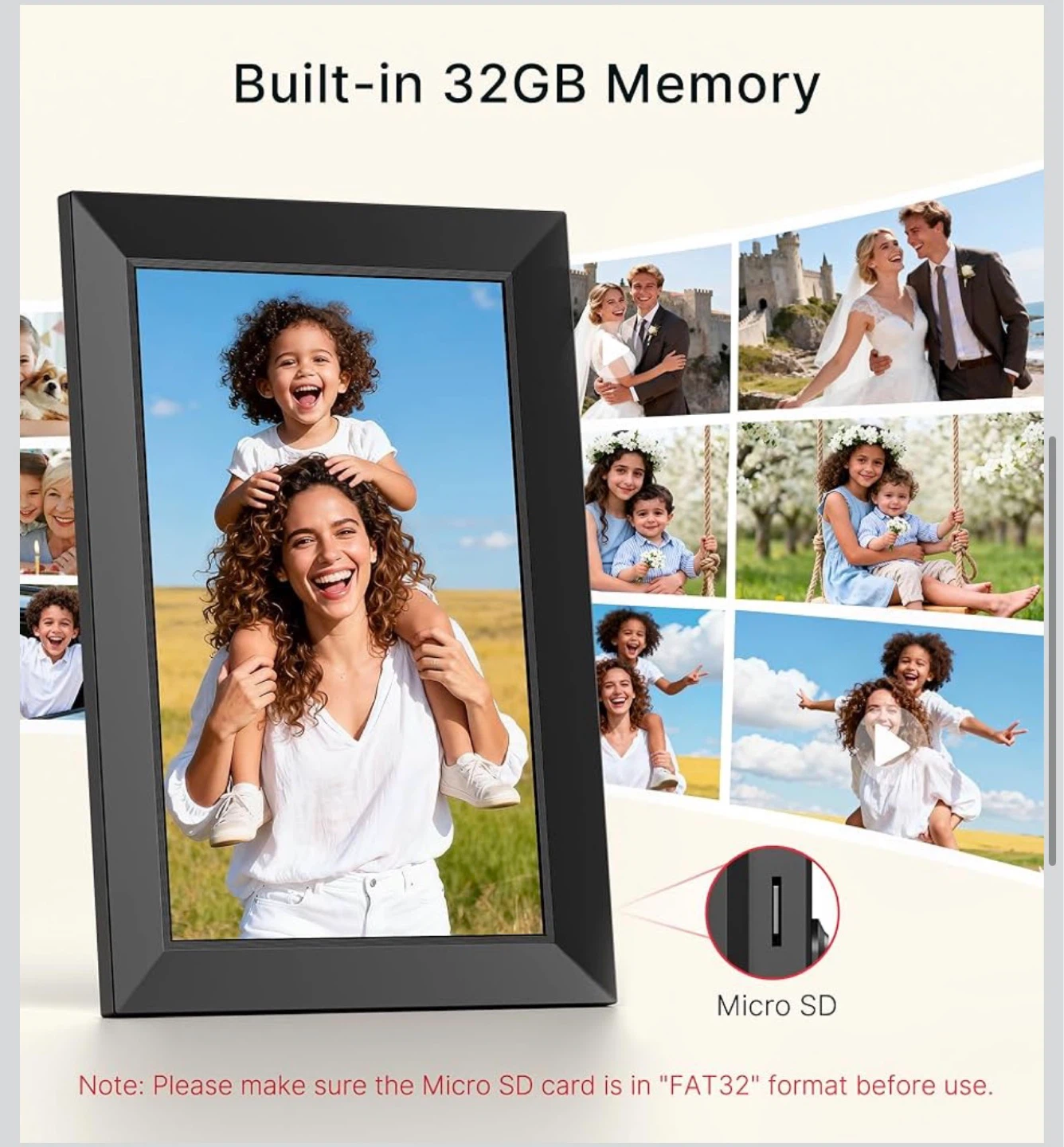 Frameo 10.1 inch Digital Photo Frame - 32GB Memory - photo 3