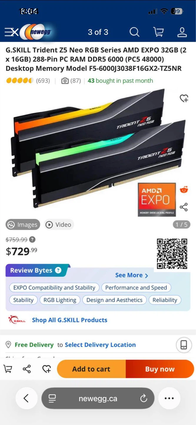 G.SKILL Trident Z5 Neo RGB DDR5 RAM 32GB (2x16GB) 6000MHz CL30 - photo 4