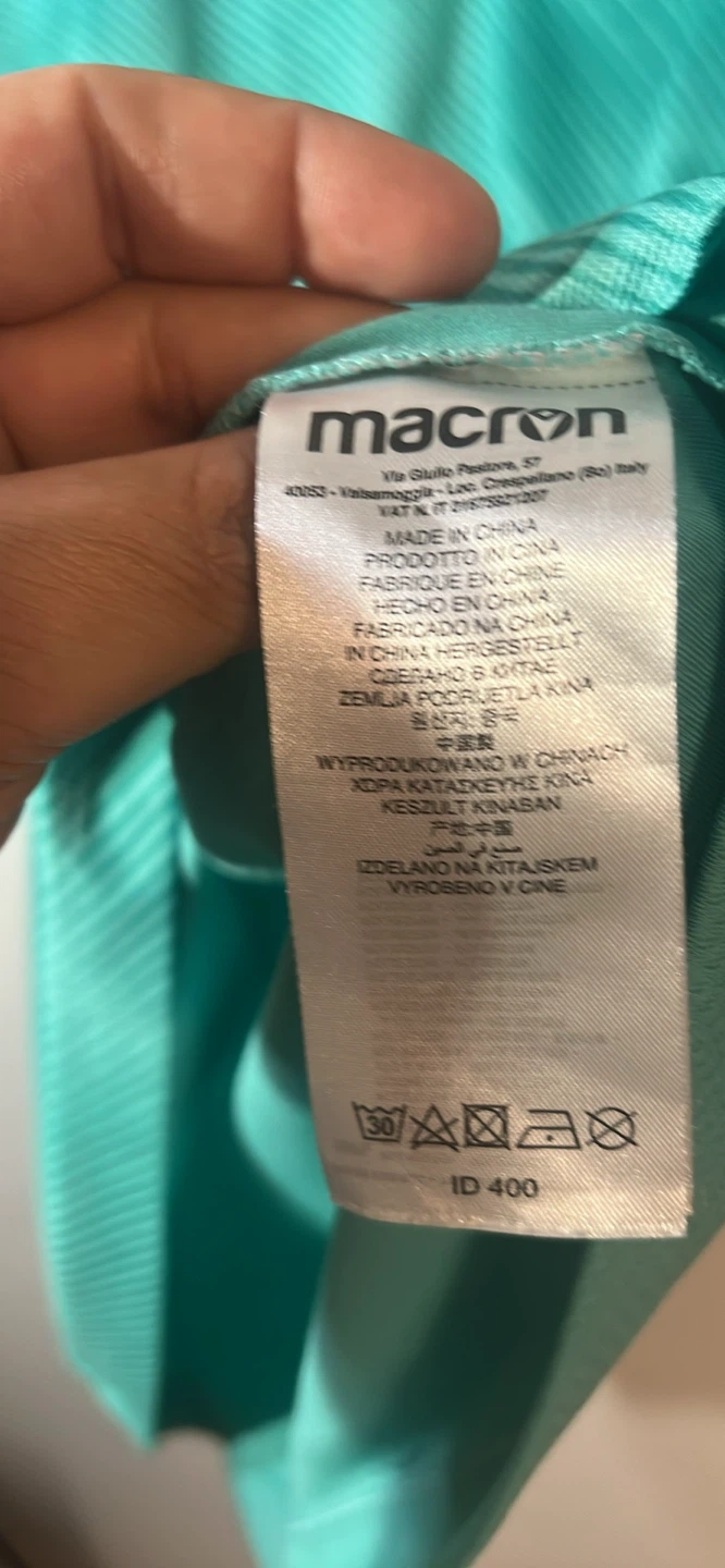 Macron Men's Polo Shirt - Teal size XL - photo 3
