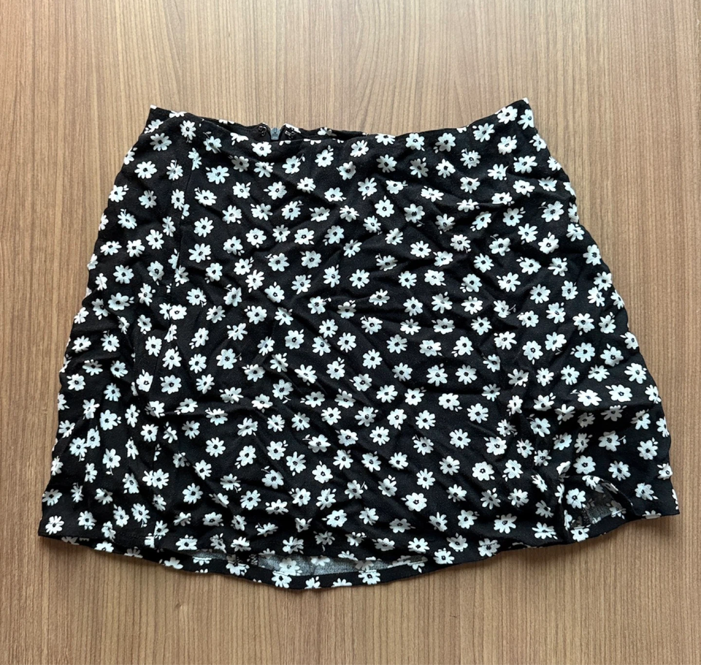 Garage Black Floral Mini Skirt - size XS
