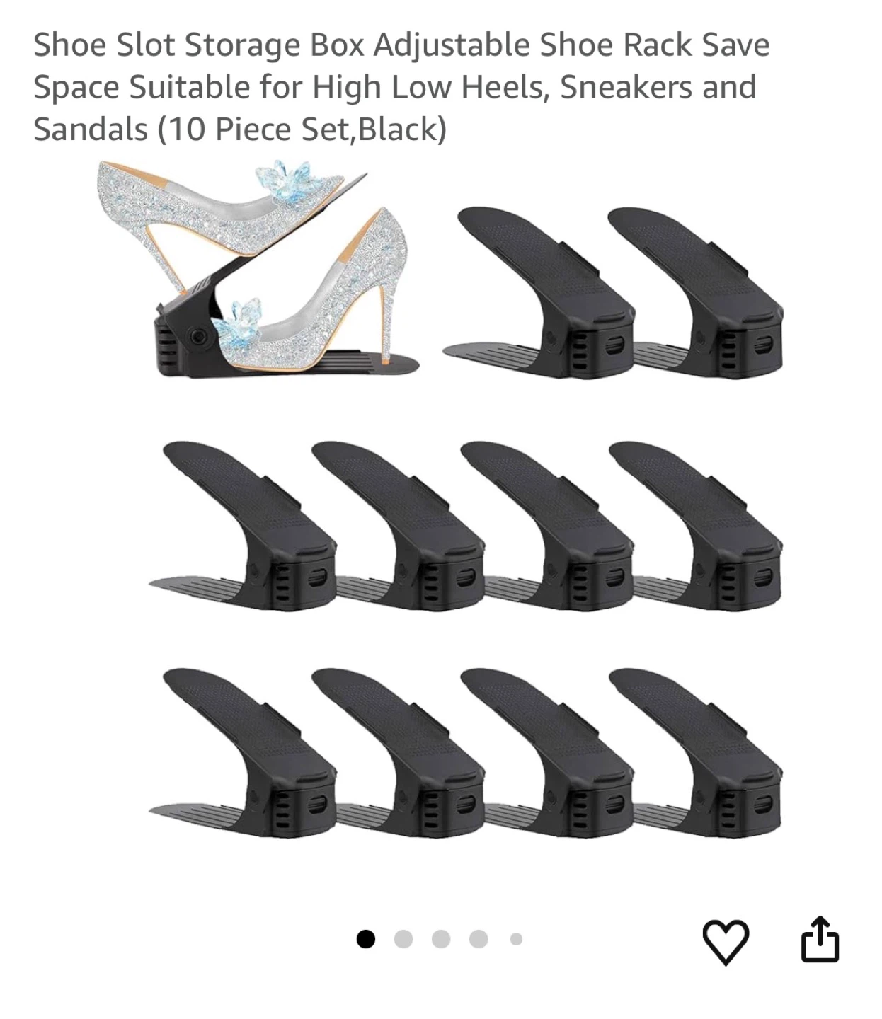 Grey Shoe Slot Organizer