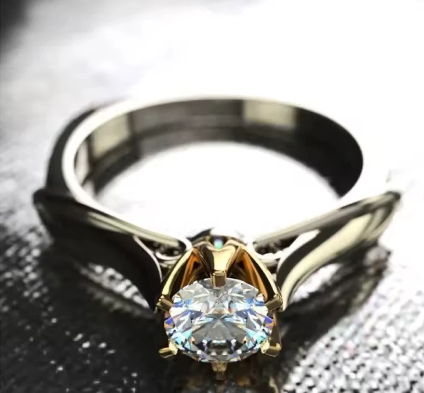 Ring with a beautiful dimond - photo 5