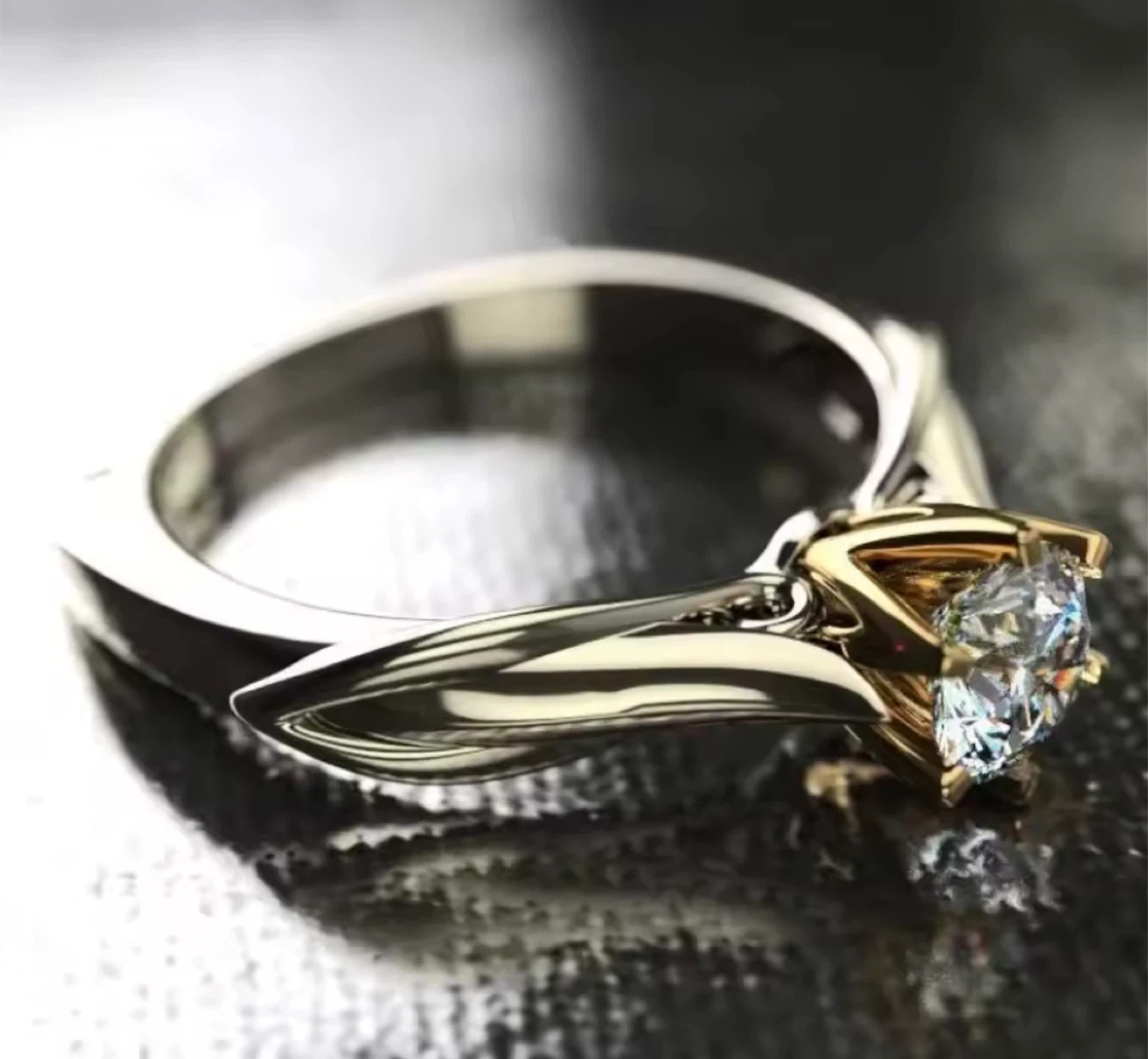 Ring with a beautiful dimond - photo 4