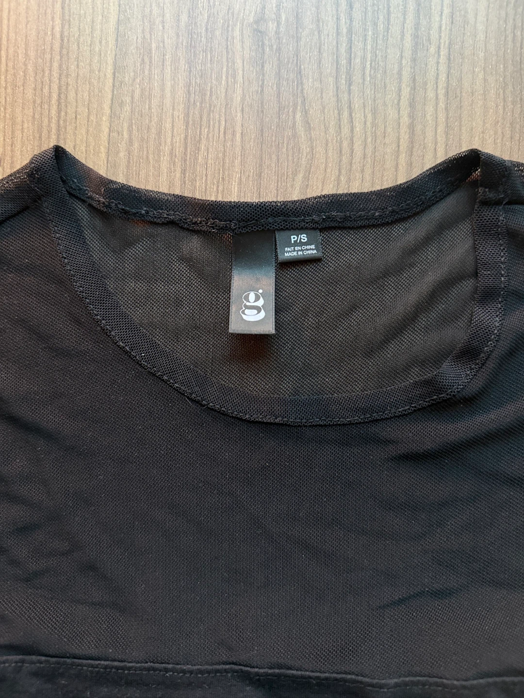 Garage Black Mesh and Fabric Crop Top - size small - photo 3