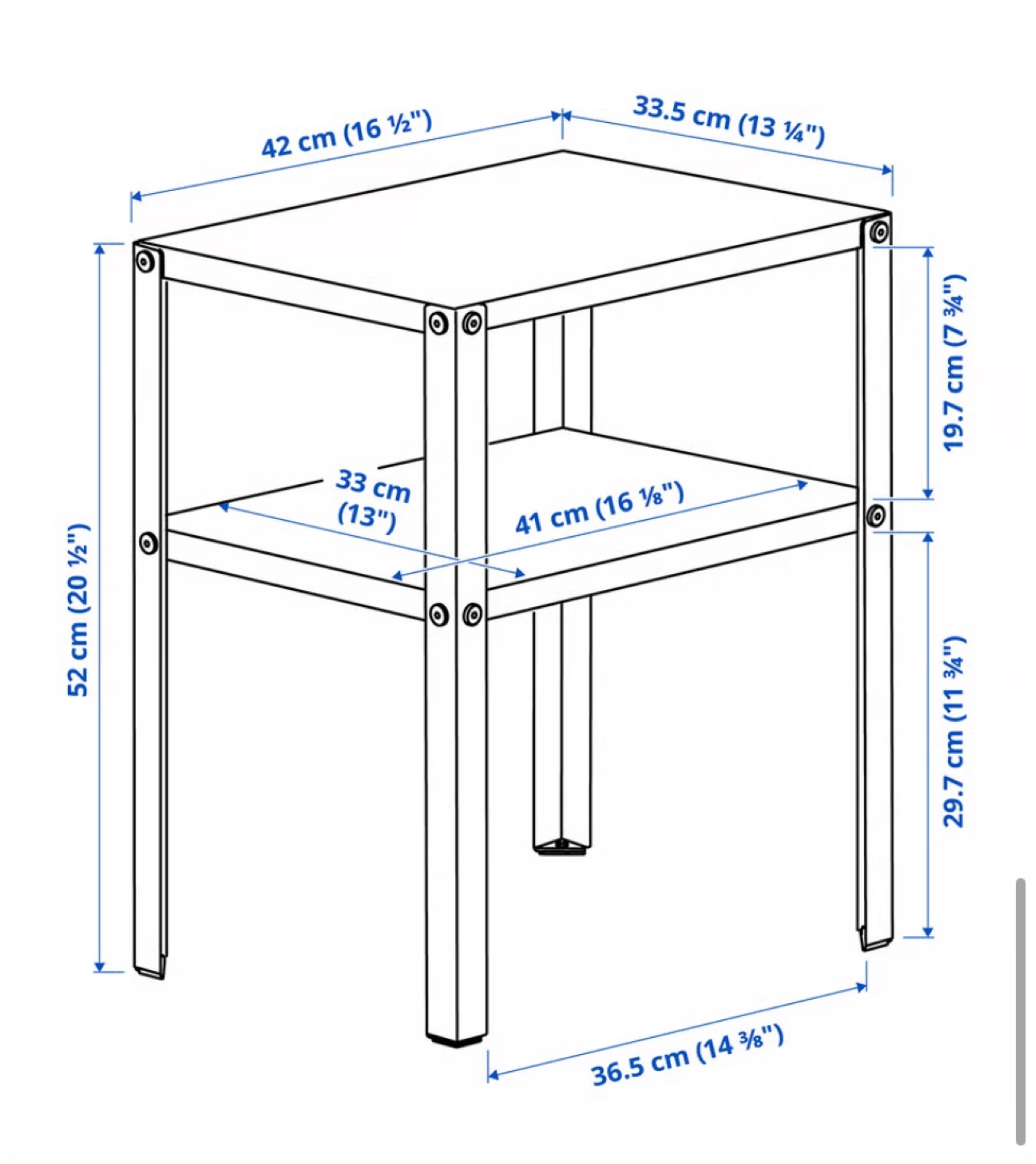 Black Two-Tier Side Table - photo 4