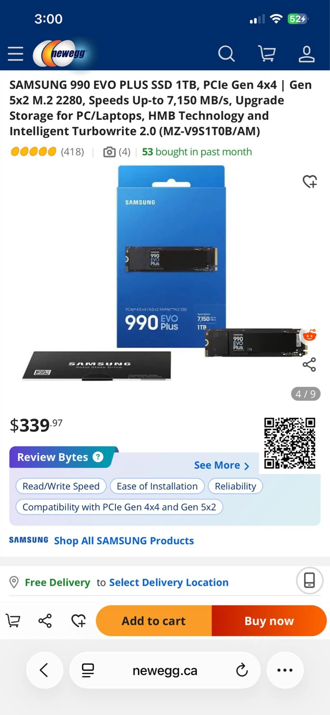 Samsung 990 EVO PLUS SSD 1TB NVMe M.2 - photo 3