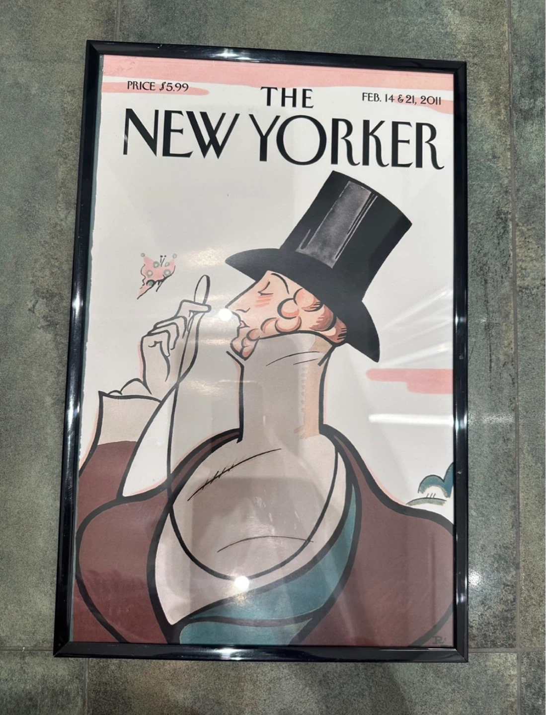 Framed The New Yorker Cover – Feb 2011 Anniversary Issue