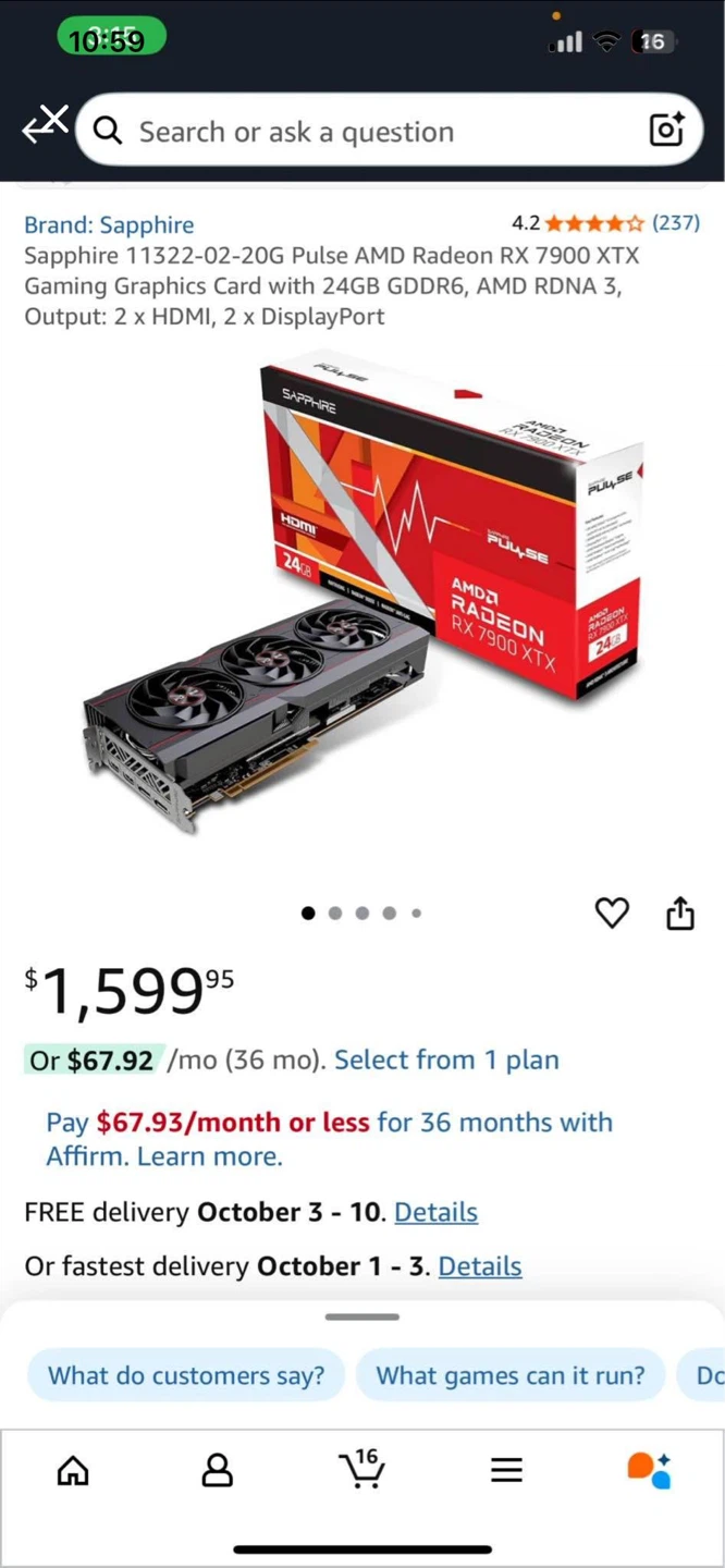 Sapphire Pulse AMD Radeon RX 7900 XTX Graphics Card 24GB GDDR6 - photo 3