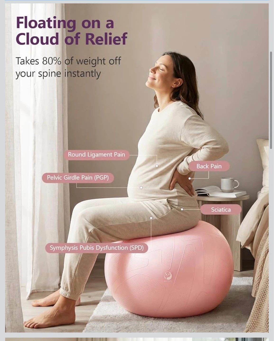 Pink Exercise Ball - 2200lbs Max Load - photo 2