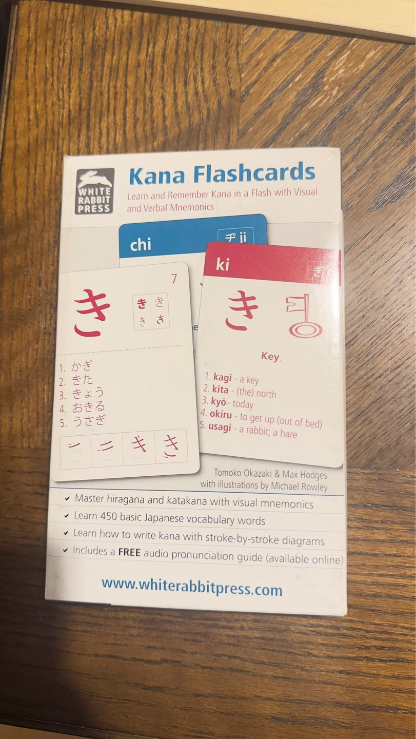 Kana Flashcards- japanese vocabulary
