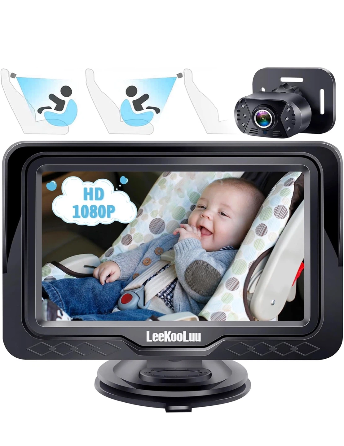 LeeKooLuu Baby Car Camera HD 1080P