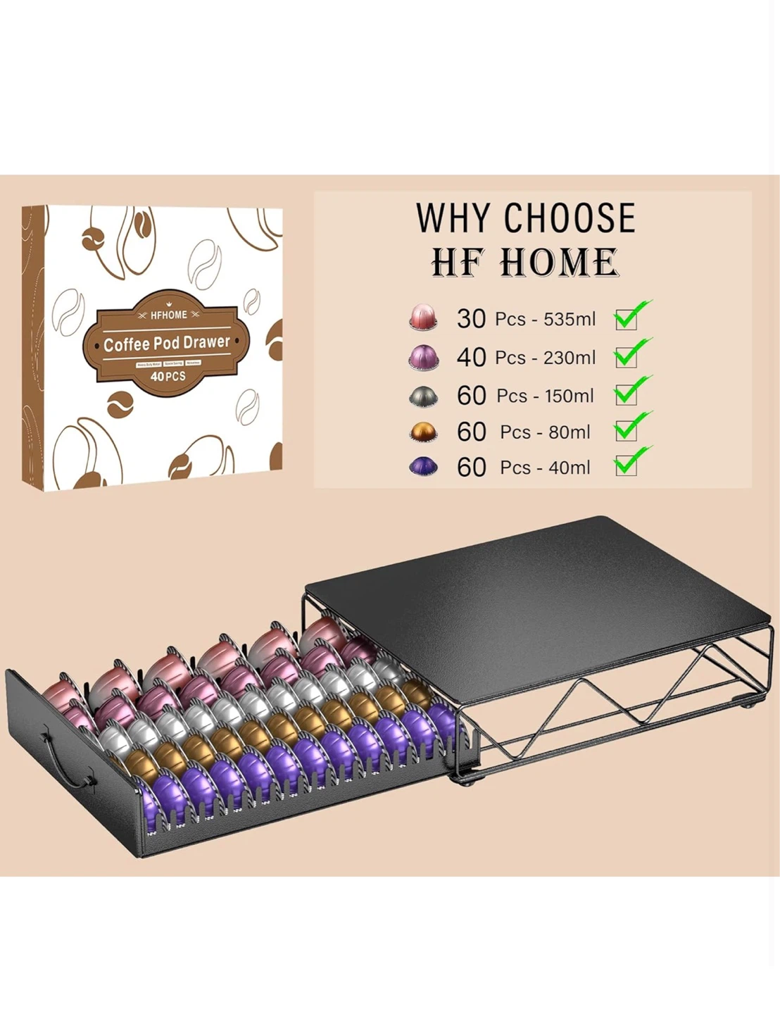 HF HOME Coffee Pod Drawer and Stand - photo 4