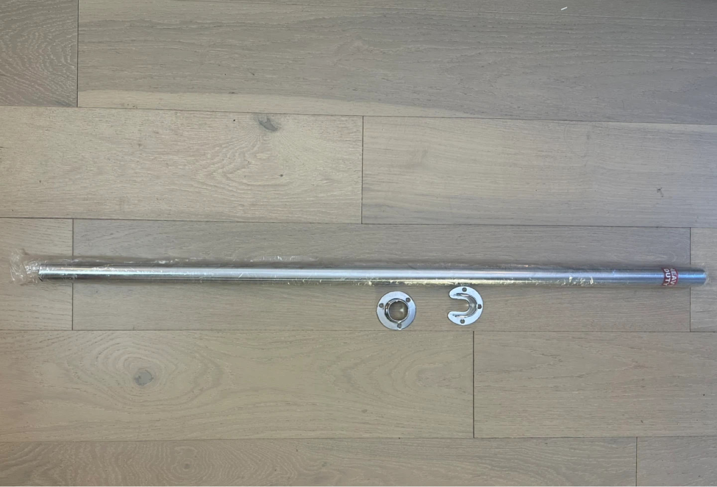 45" L Chrome Heavy-Duty Closet Pole + 2 Sockets - photo 3