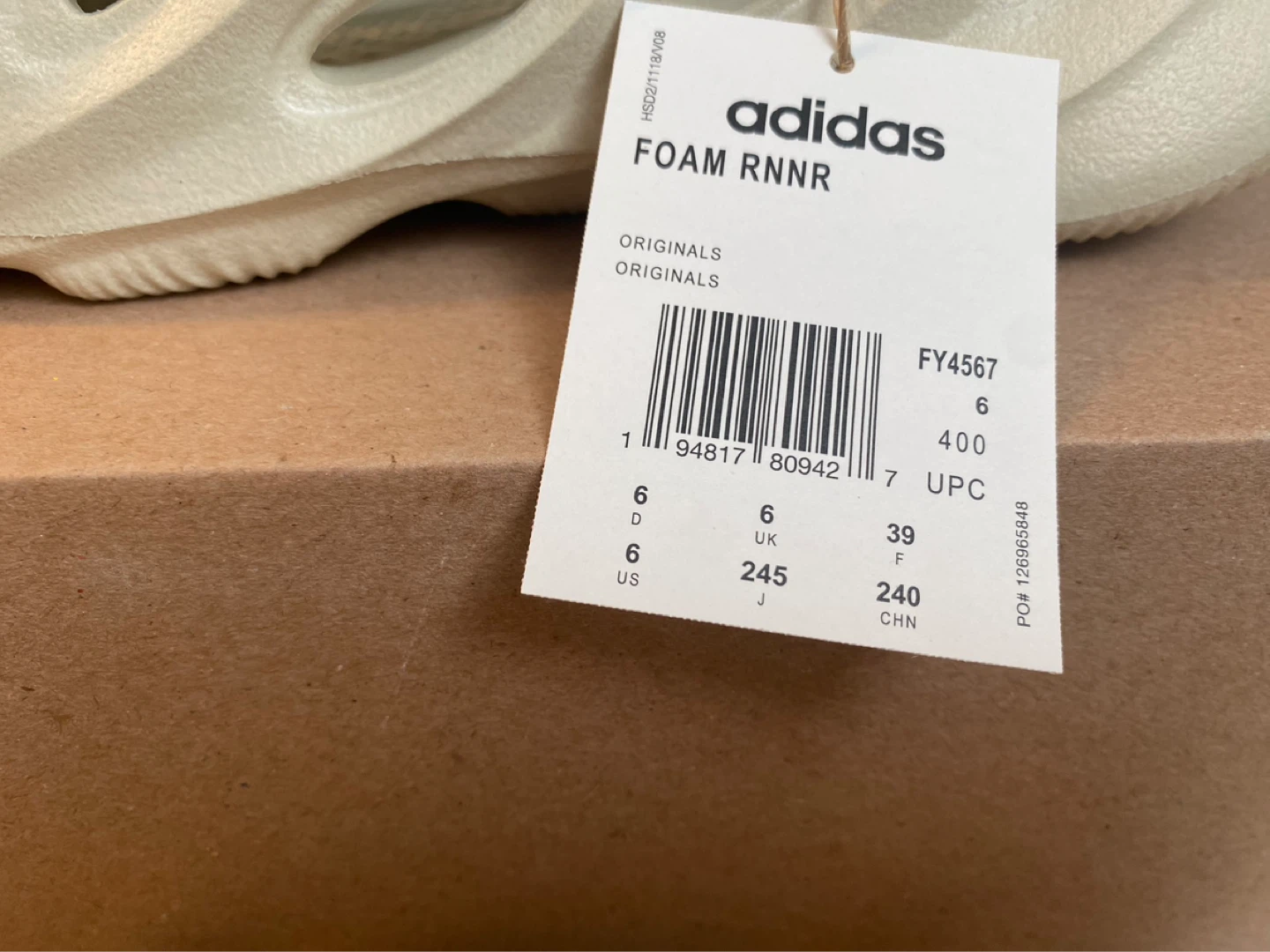 Adidas Foam Runner MX Sand Grey Shoes Size 6 - photo 4
