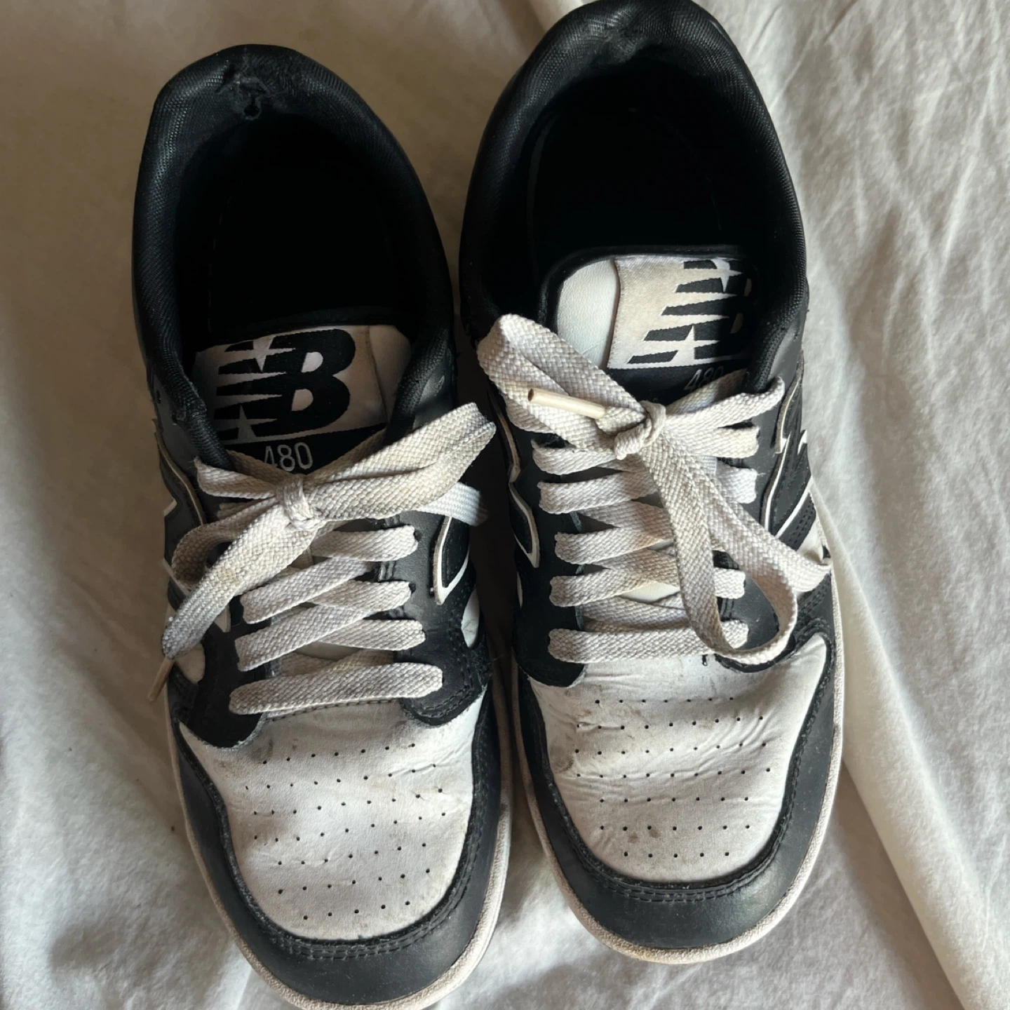 New Balance 480 Black White Sneakers - photo 2