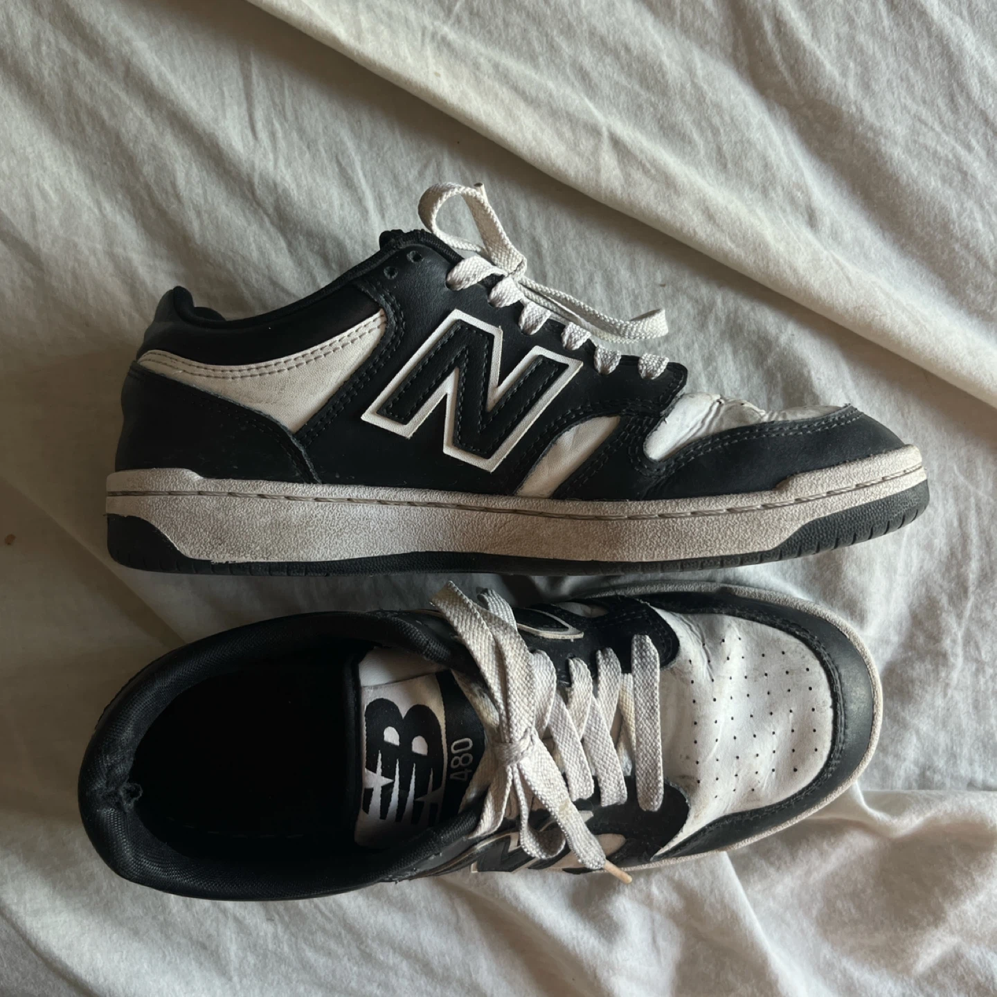 New Balance 480 Black White Sneakers