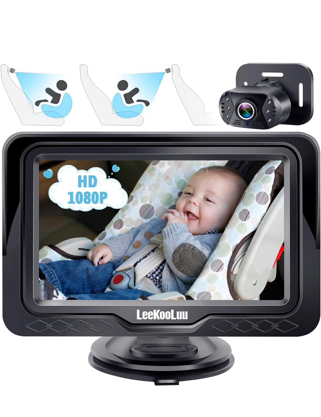 LeeKooLuu Car Baby Monitor with Wide View Angle - photo 4