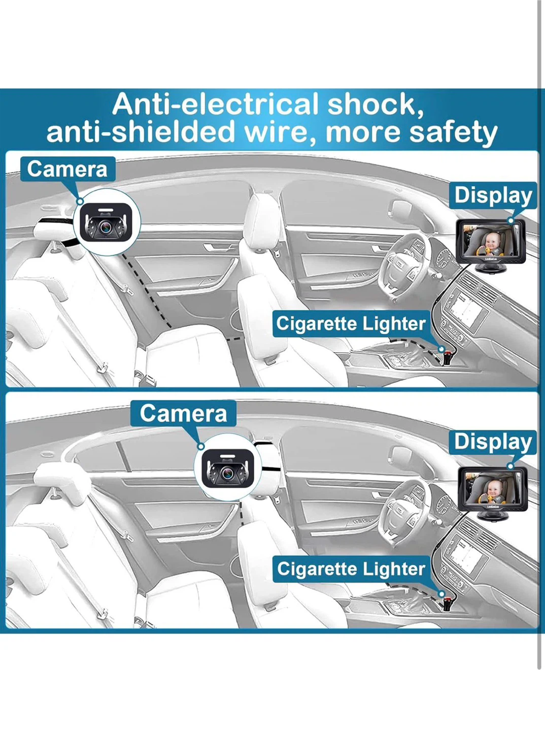 LeeKooLuu Car Baby Monitor with Wide View Angle - photo 3