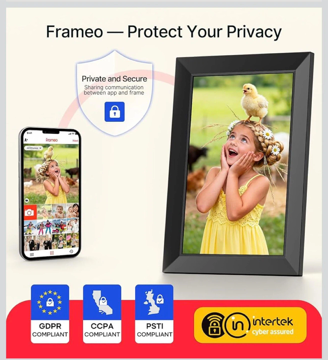 Frameo 10.1 inch Digital Photo Frame with Wi-Fi - photo 2