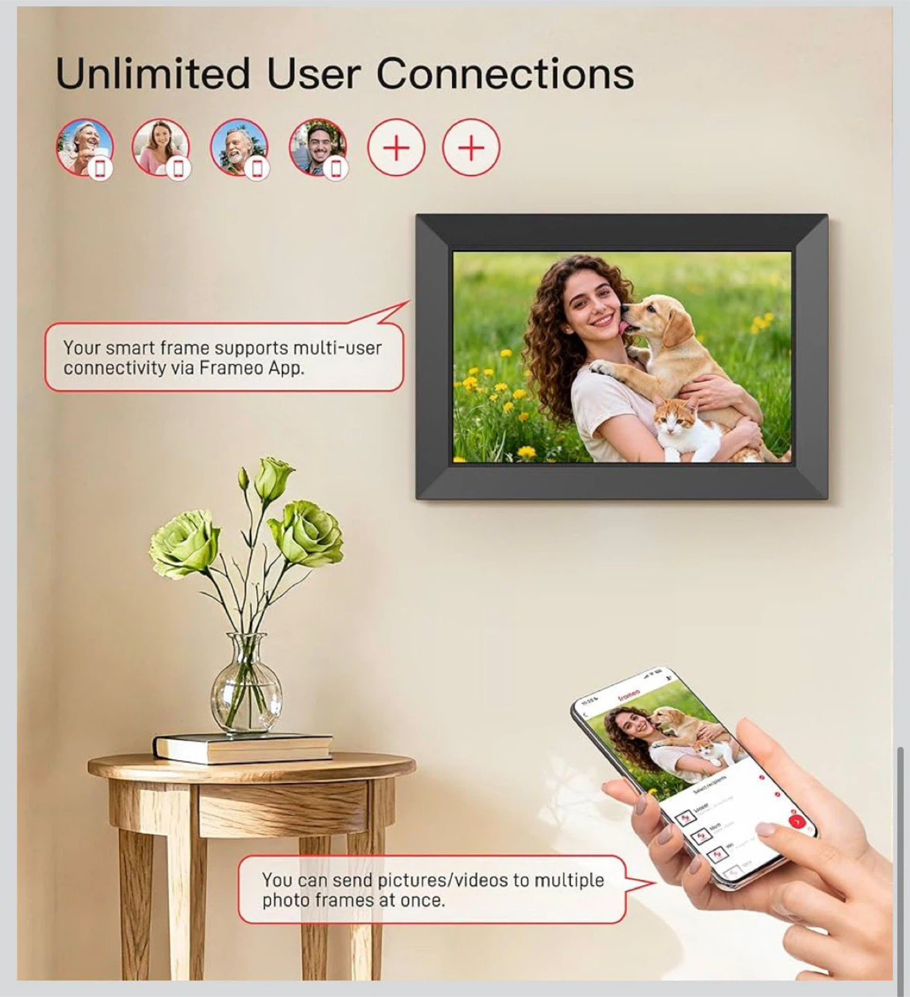 Frameo 10.1 inch Digital Photo Frame with Wi-Fi - photo 4