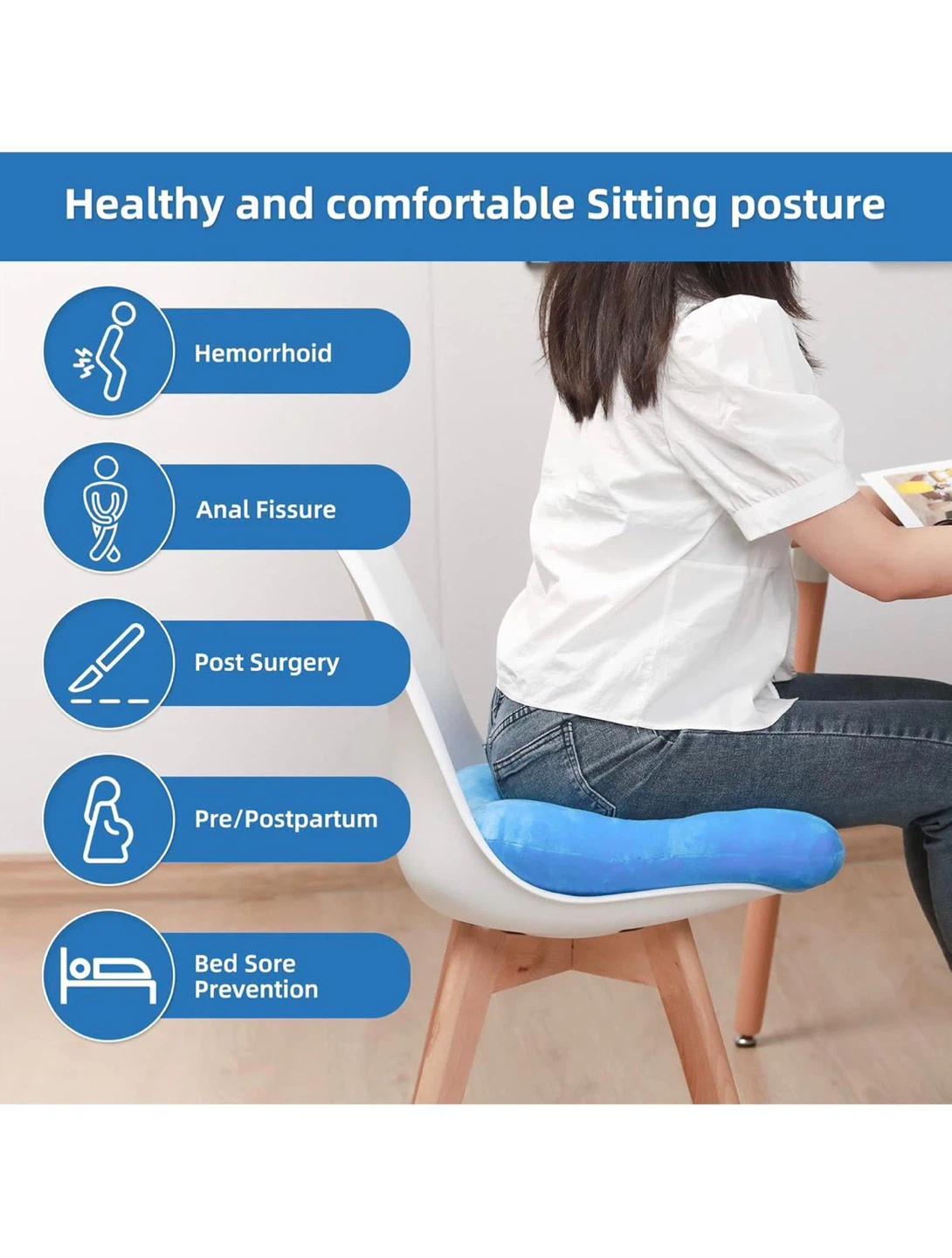 Blue Ring Cushion Seat Pillow - photo 3