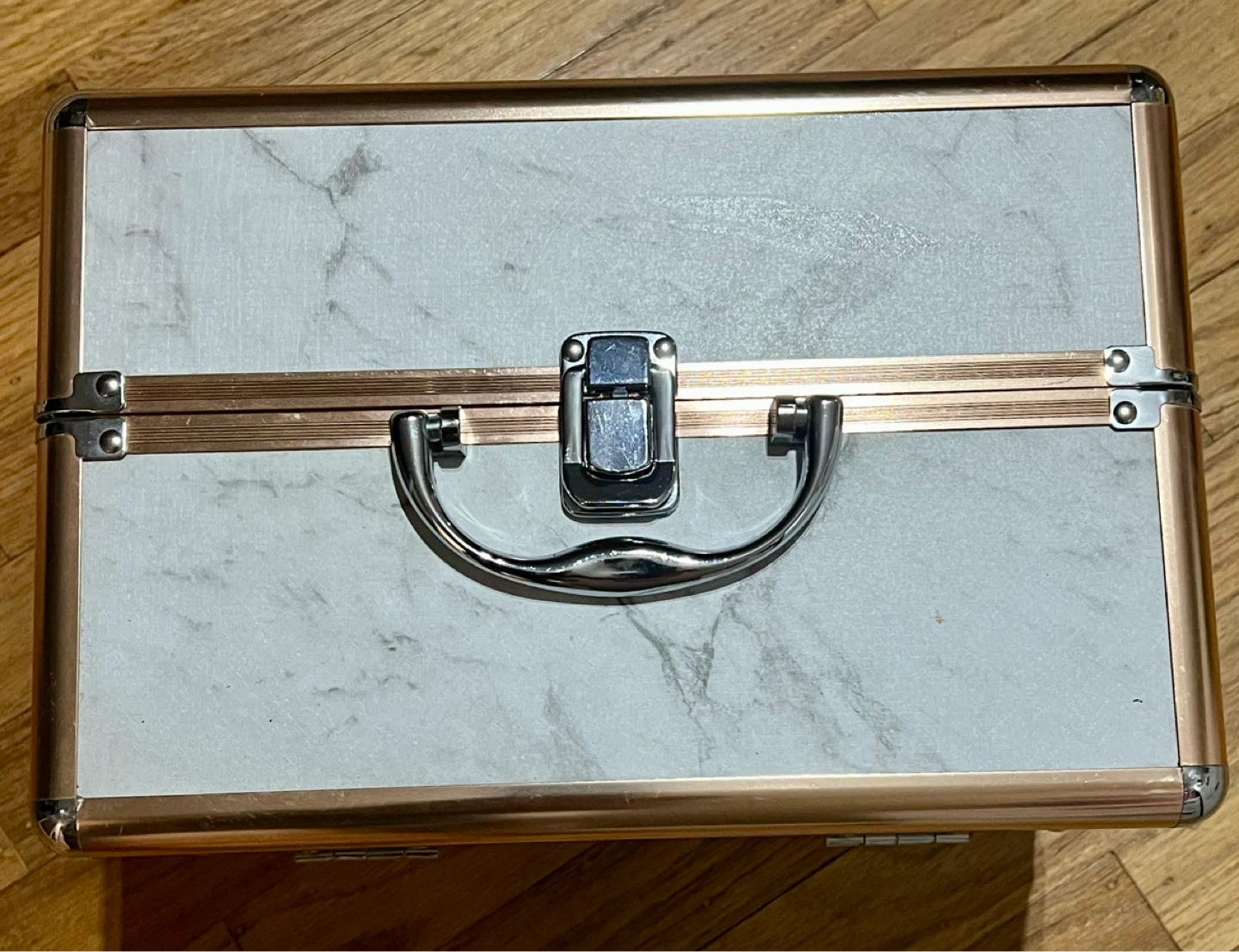 Marble Makeup Train Case