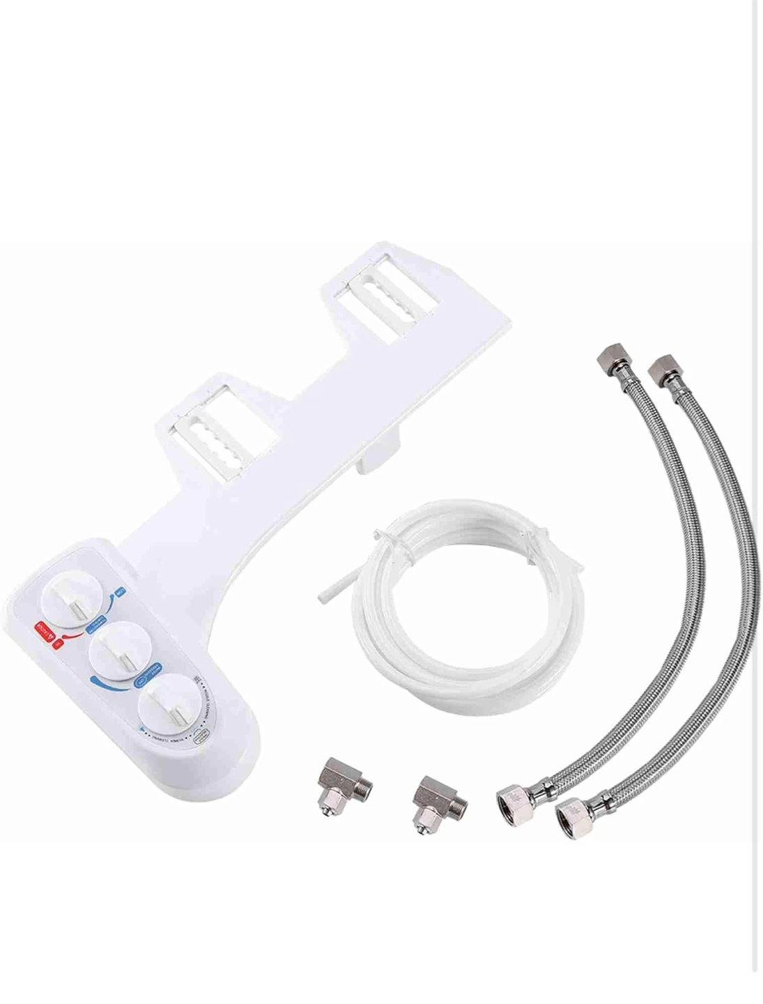 White Bidet Attachment with Hot & Cold Water Controls - photo 2